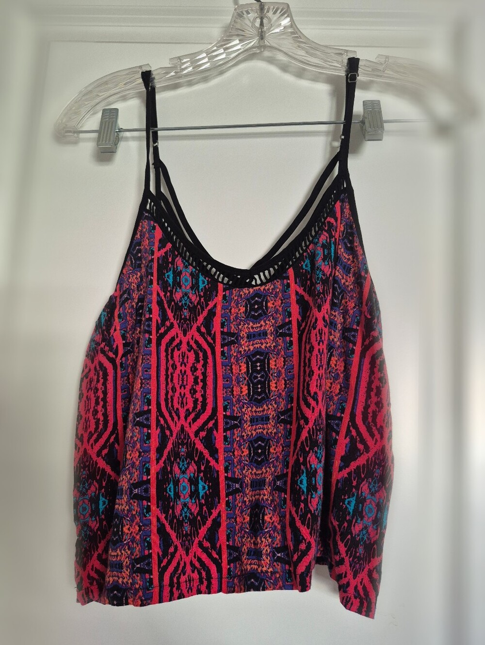 Women’s Patterned Pink Aztec Tank Top